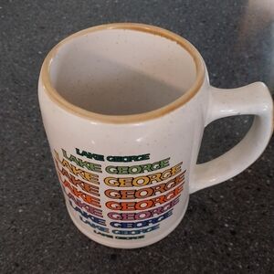 Large Vintage Lake George Porcelin Mug (5 Inches Tall)